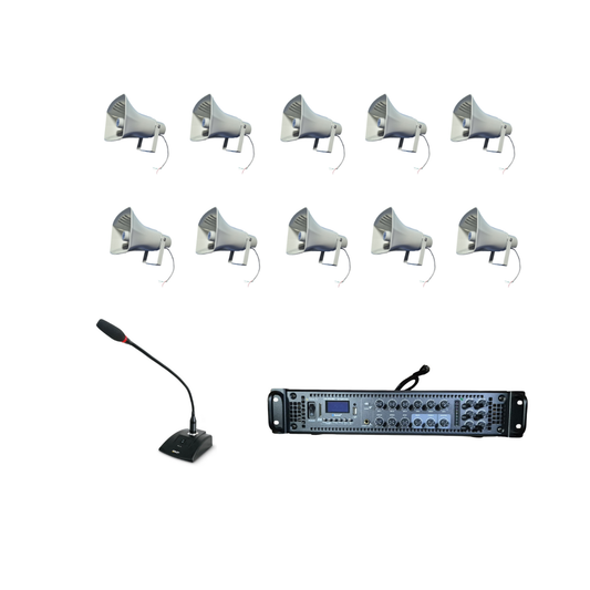 Kit Megafonía 10 Bocinas