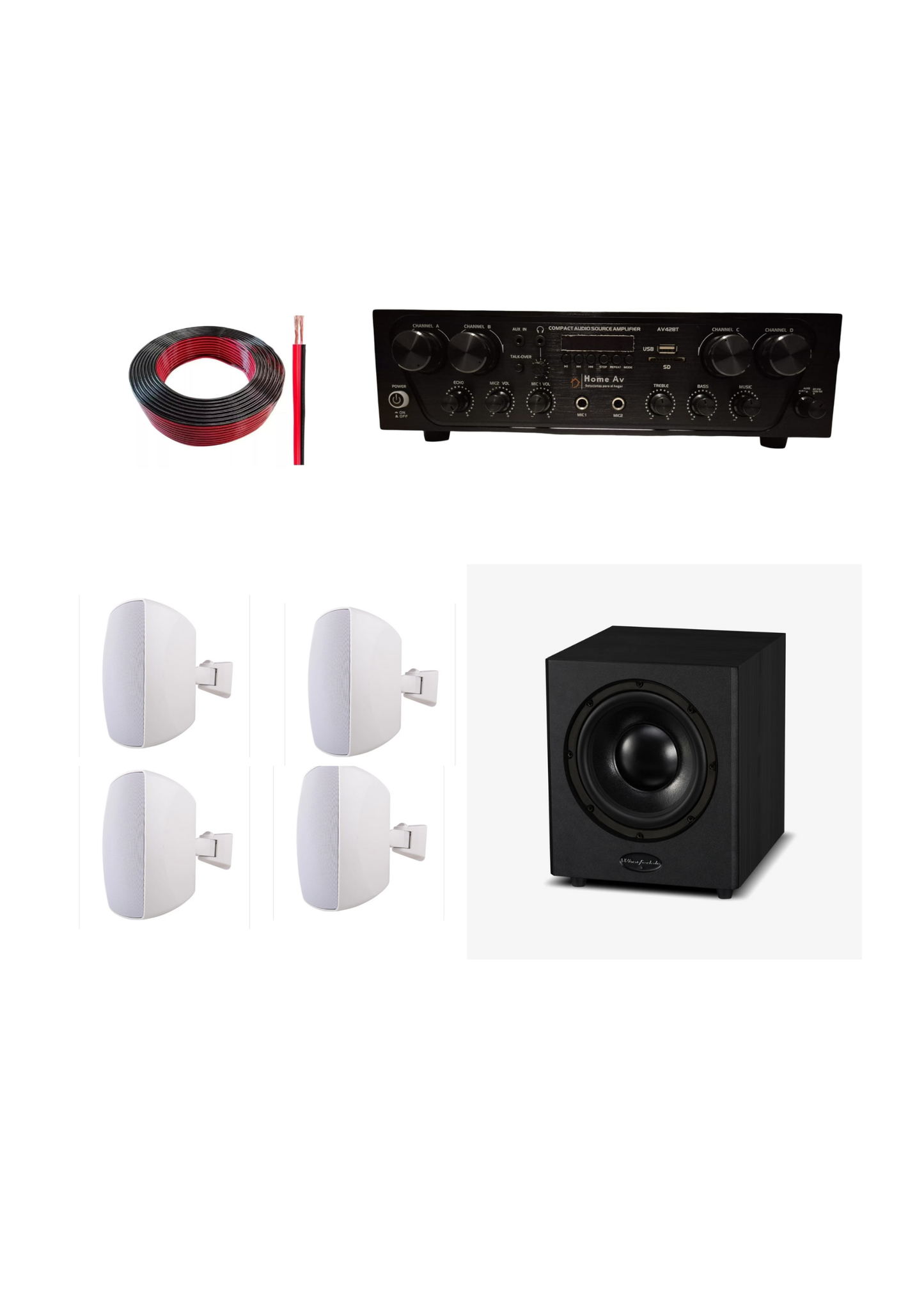 Kit Musica 4.1 Ambiental Retail 250 W