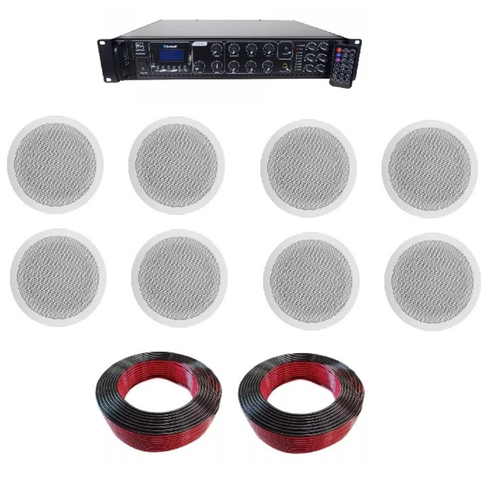 Kit Música Ambiental 8 Parlantes Cielo