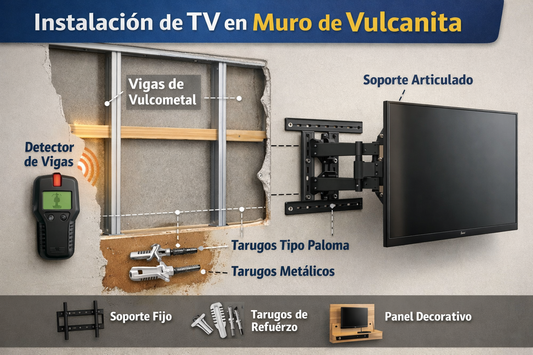 Cómo instalar televisores en muros de vulcanita