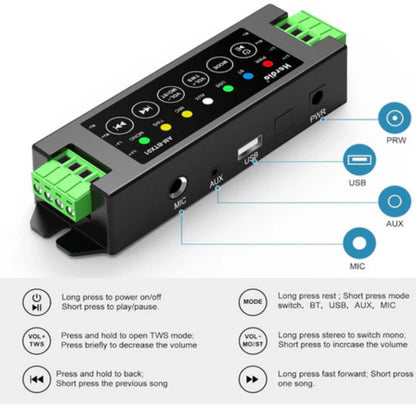 Mini Amplificador Herdio 4 Ch