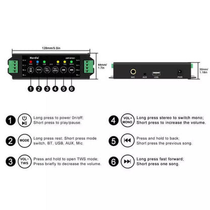 Mini Amplificador Herdio 4 Ch