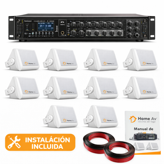 Kit de Audio 10 Parlantes Instalado