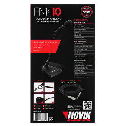 Microfono Cuello De Ganso Condensador Novik fnk10