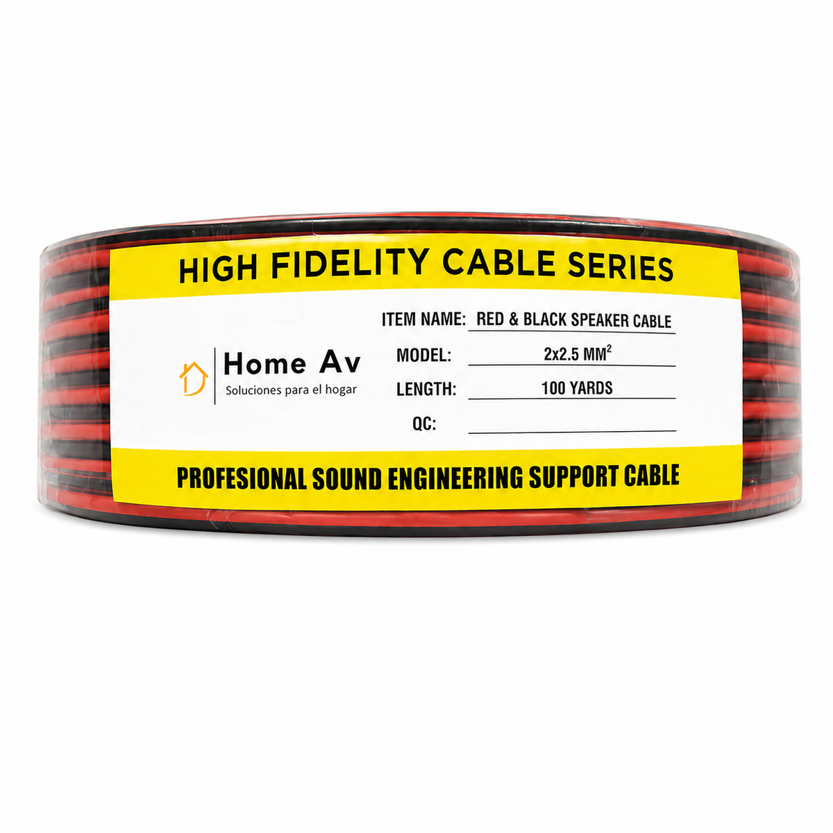 Cable De Parlante Profesional 90m Rojo Negro 2x14