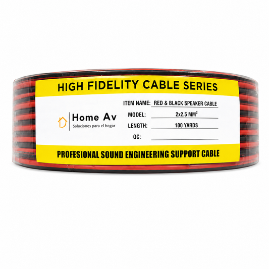 Cable De Parlante Profesional 90m Rojo Negro 2x14
