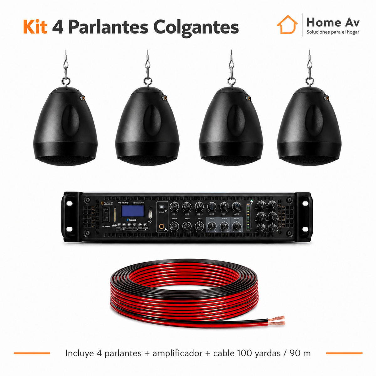 Kit 4 Parlantes Ambientales Colgantes
