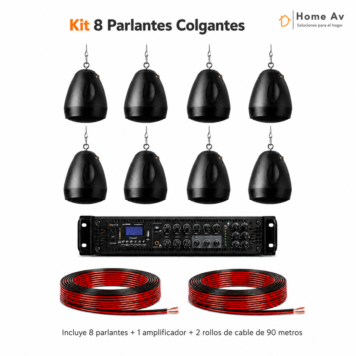 Kit 8 Parlantes Ambientales Colgantes