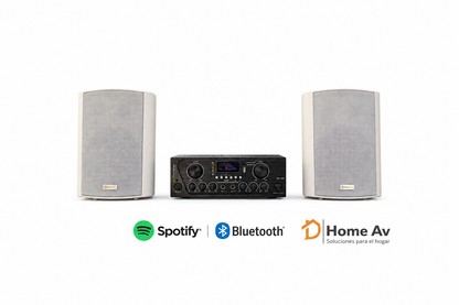 Kit Música Ambiental 2 Parlantes Exterior