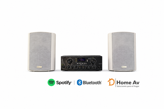 Kit Música Ambiental 2 Parlantes Exterior