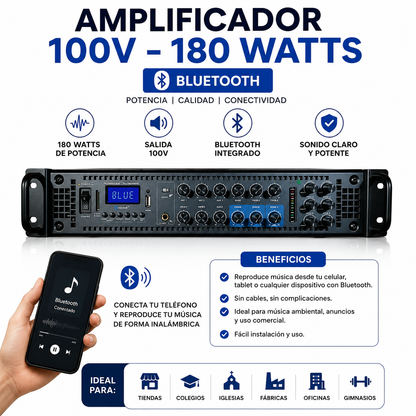 Kit Megafonía 4 Bocinas