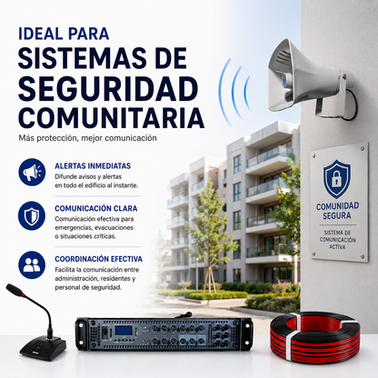 Kit Megafonía 4 Bocinas