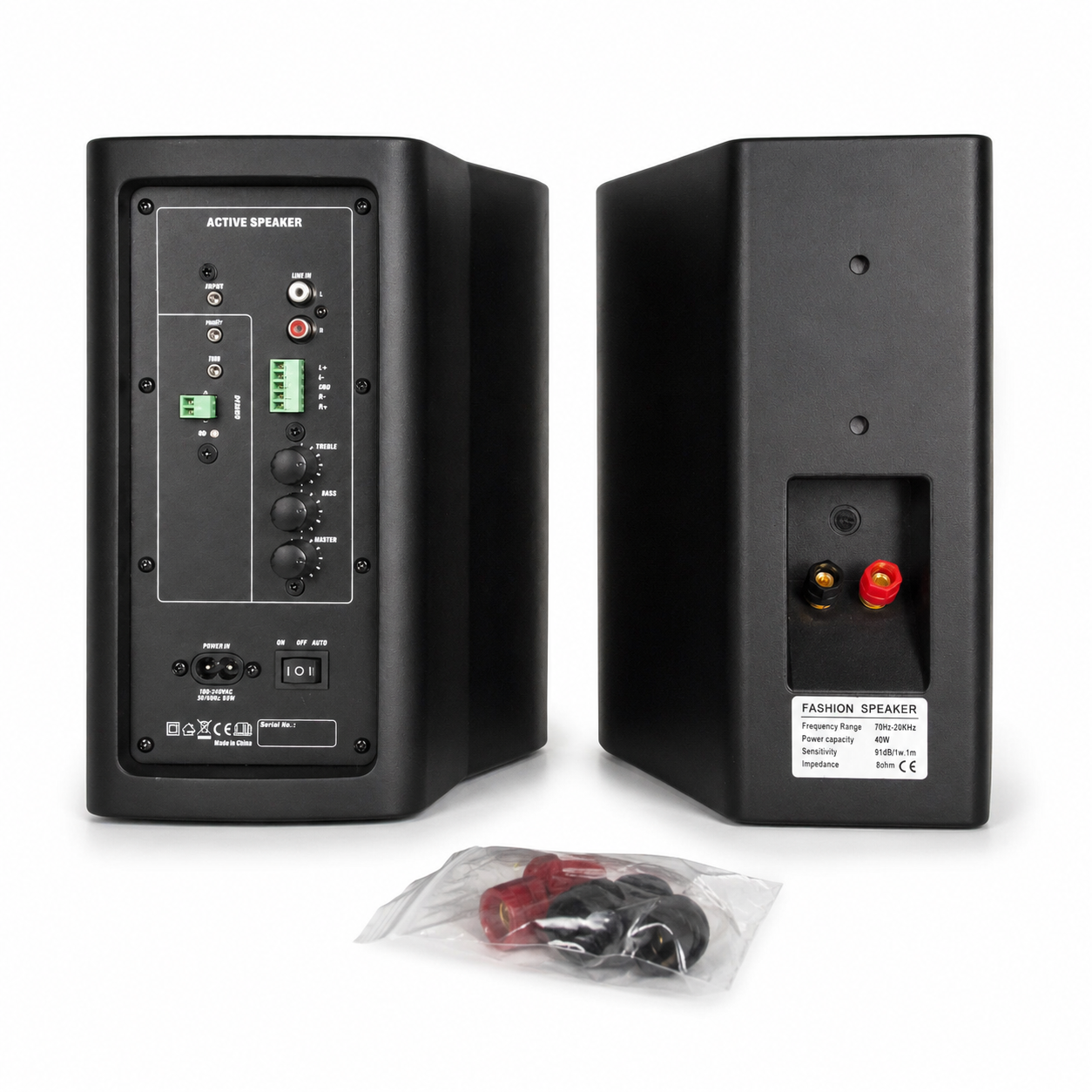Par de Parlantes Activos HYB106-6A 6.5” 40W+40W