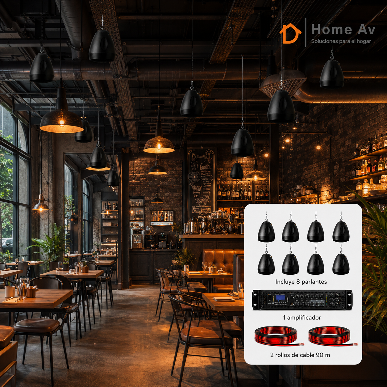 Kit 8 Parlantes Ambientales Colgantes