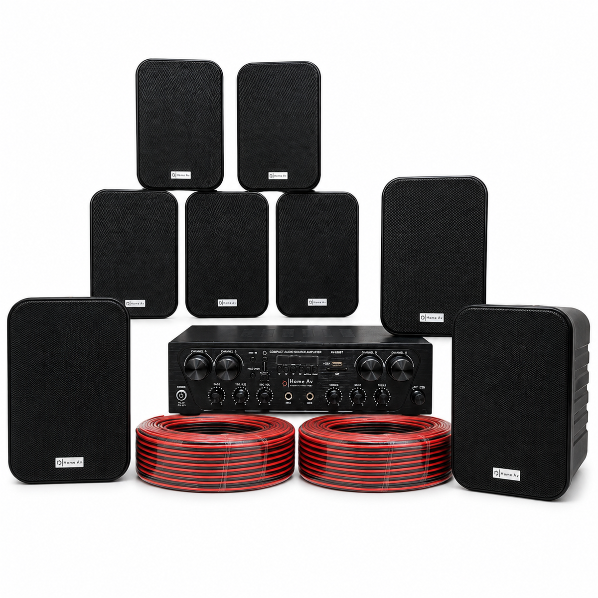 Kit de Musica Ambiental 8 Parlantes