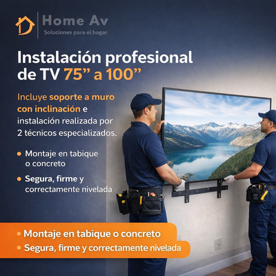 Instalación de televisores gigantes con soporte incluido