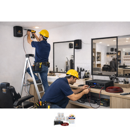 Kit de Musica Ambiental 8 Parlantes Instalado
