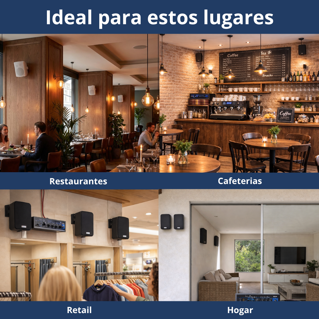 Kit de Musica Ambiental 4 Parlantes