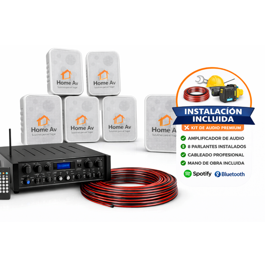 Kit de Musica Ambiental 8 Parlantes Instalado