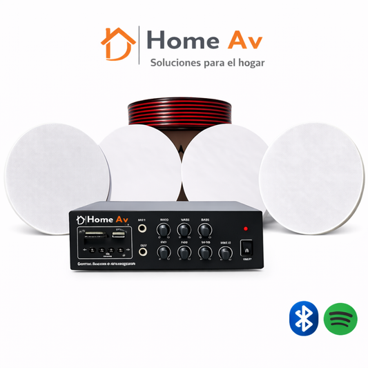 Kit Musica Ambiental 4 parlantes Cielo