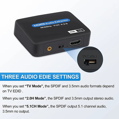 Extractor de Audio HDMI 4k