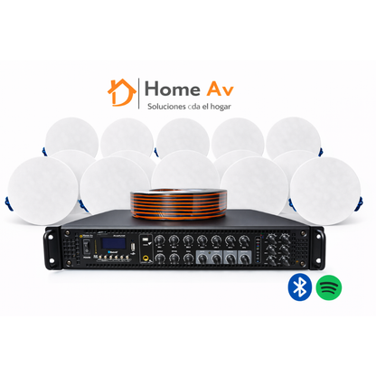 Kit Musica Ambiental 10 Parlantes Cielo