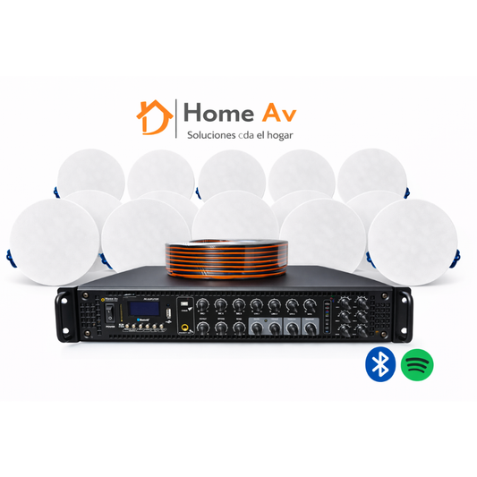 Kit Musica Ambiental 10 Parlantes Cielo