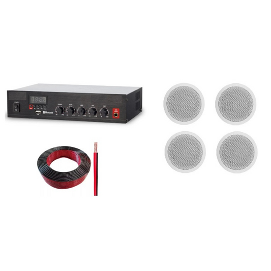 Kit Musica Ambiental 4 parlantes Cielo